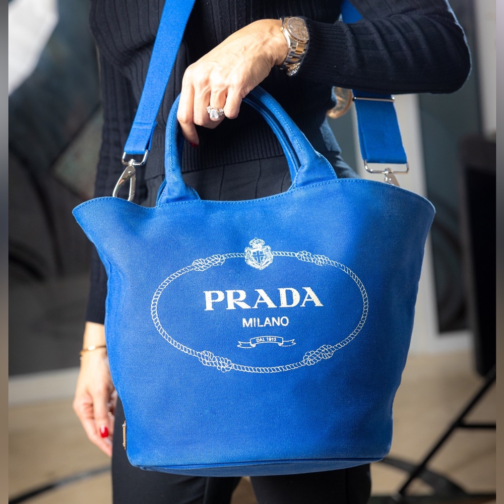 Prada Canapa Logo Satchel